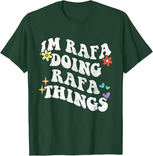 Retro Groovy Im Rafa Doing Rafa Things Funny Mother's Day T-Shirt - T-Shirt | Forest