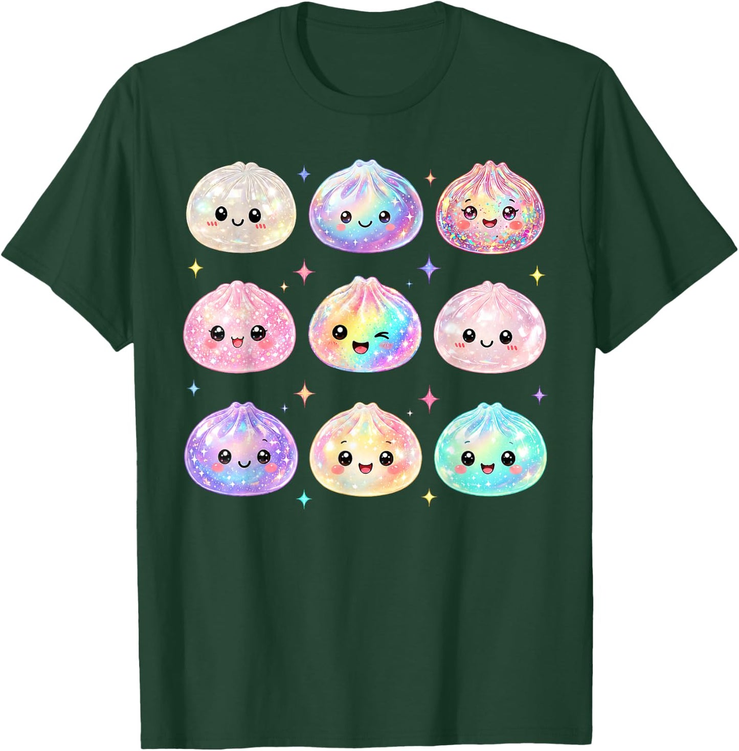 Kawaii Dumpling Cute Pastel Anime Dumpling Lovers Kids Girl T-Shirt - T-Shirt | Forest