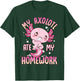 Axolotl Shirts For Girls Boys Kid My Axolotl Ate My Homework T-Shirt - T-Shirt | Forest