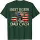Best Boxer Dad Ever Dog Lover American Flag Gift T-Shirt - T-Shirt | Forest