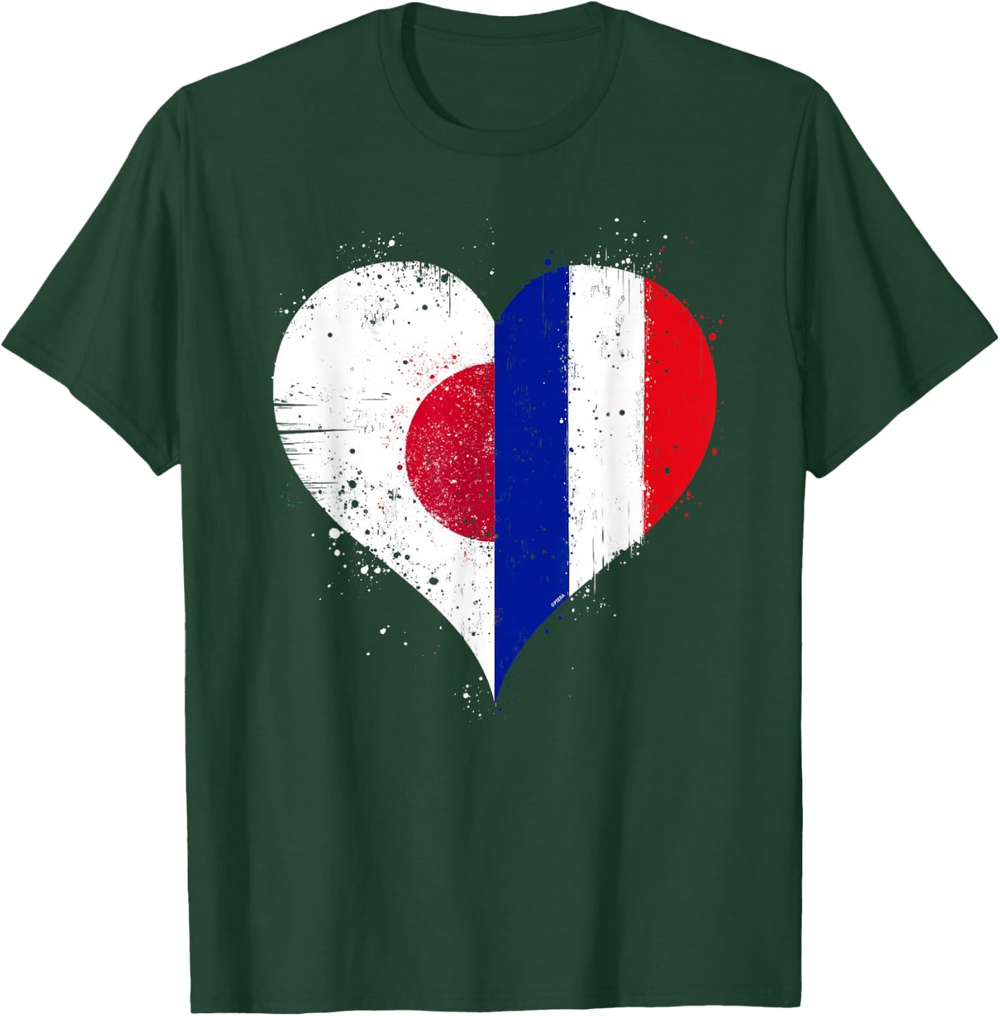 Flag Japan France Great for Proud Japanese French T-Shirt - T-Shirt | Forest