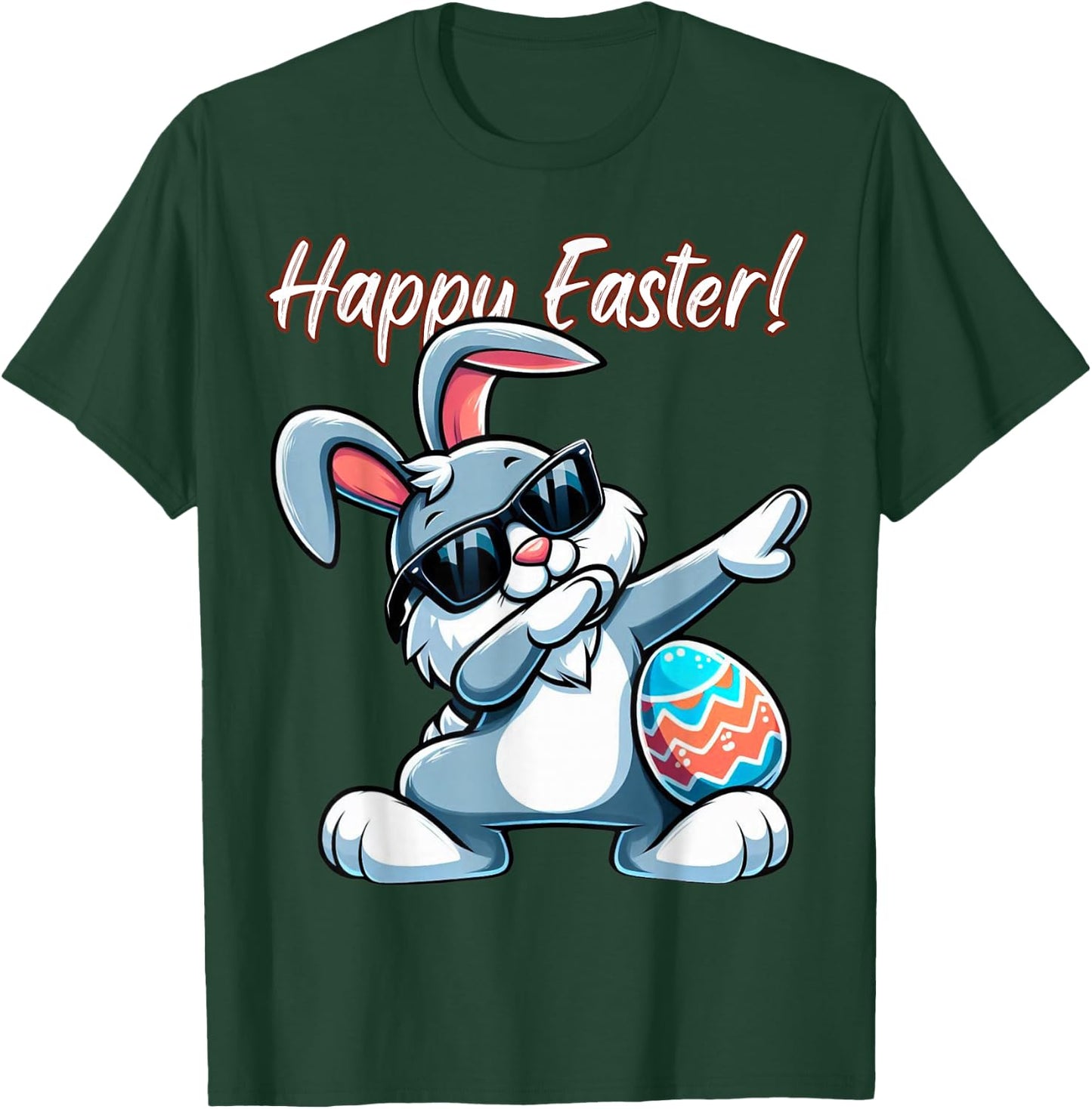 Dabbing Rabbit Easter Eggs Dab Boys Girls Kids Bunny T-Shirt - T-Shirt | Forest