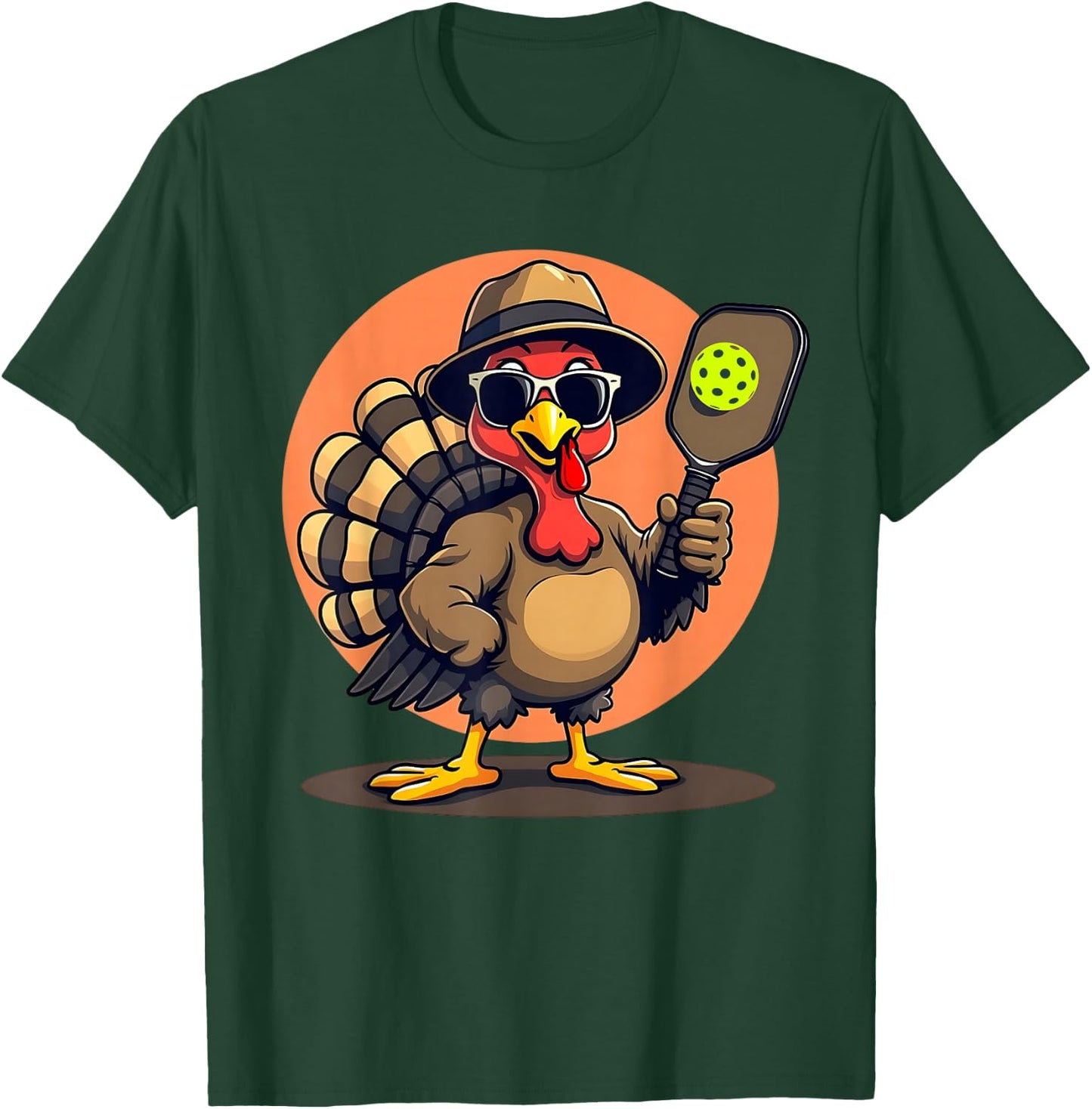 Turkey Cool Pickleball Black Small Classic Fit Modern Casual Thanksgiving T-Shirt - T-Shirt | Forest