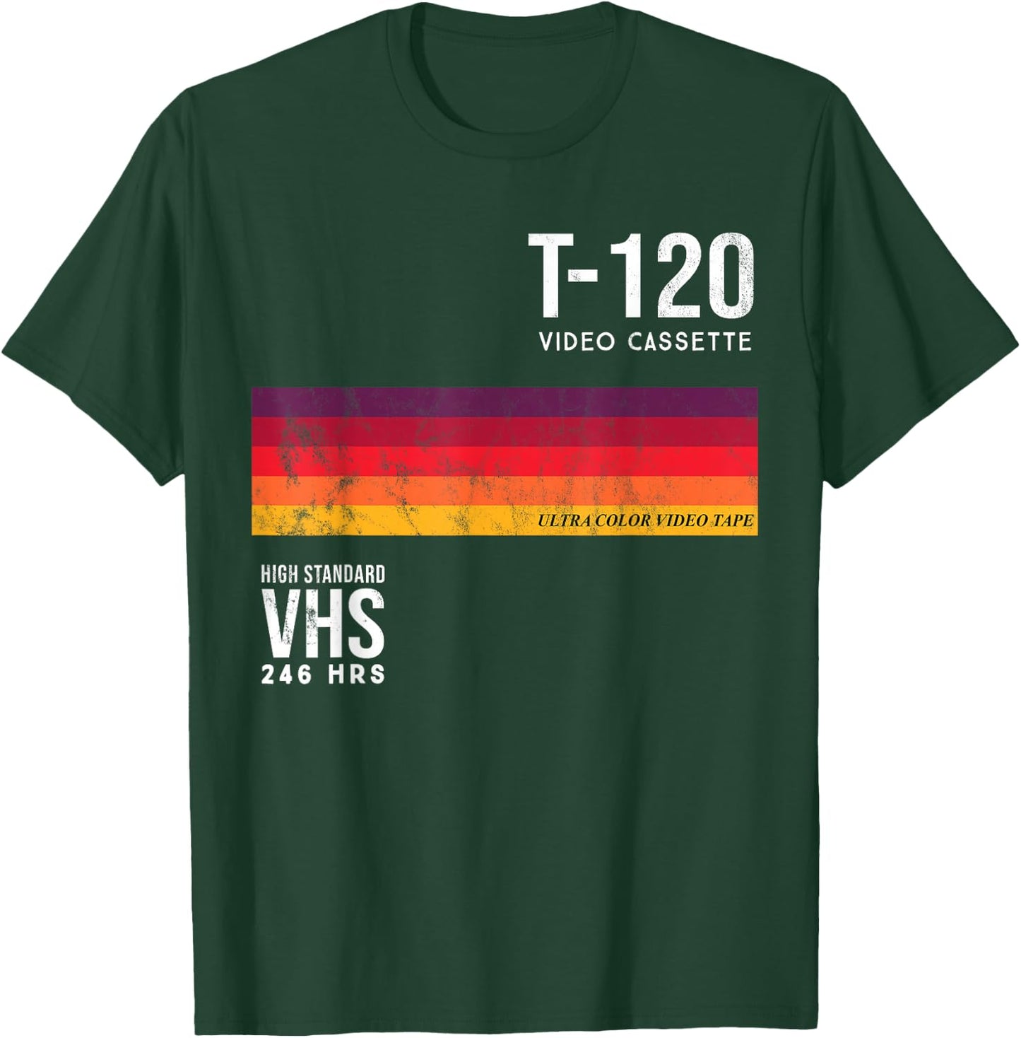 Vintage 80s VHS video cassette tape , Black, S T-Shirt - T-Shirt | Forest