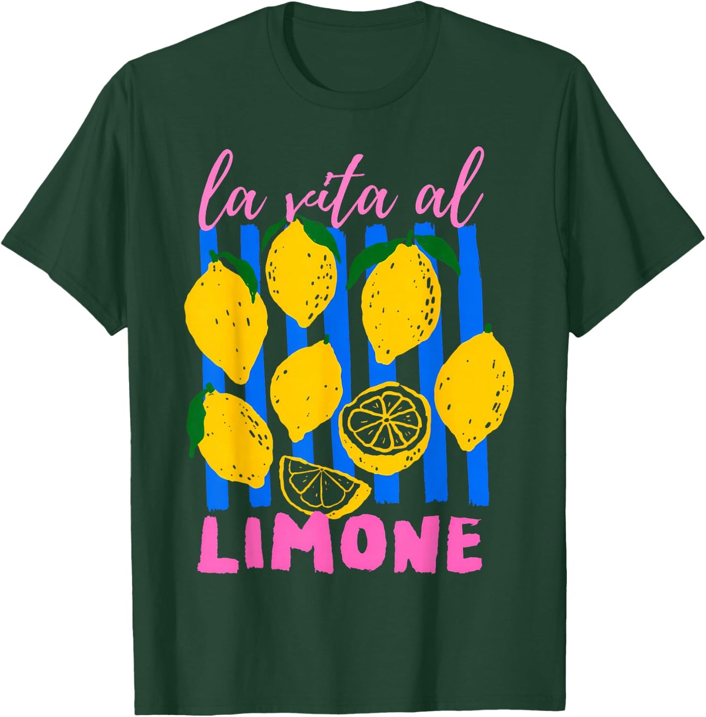 La Vita al Limone Funny Italian Lemon Fruit Summer Aesthetic T-Shirt - T-Shirt | Forest