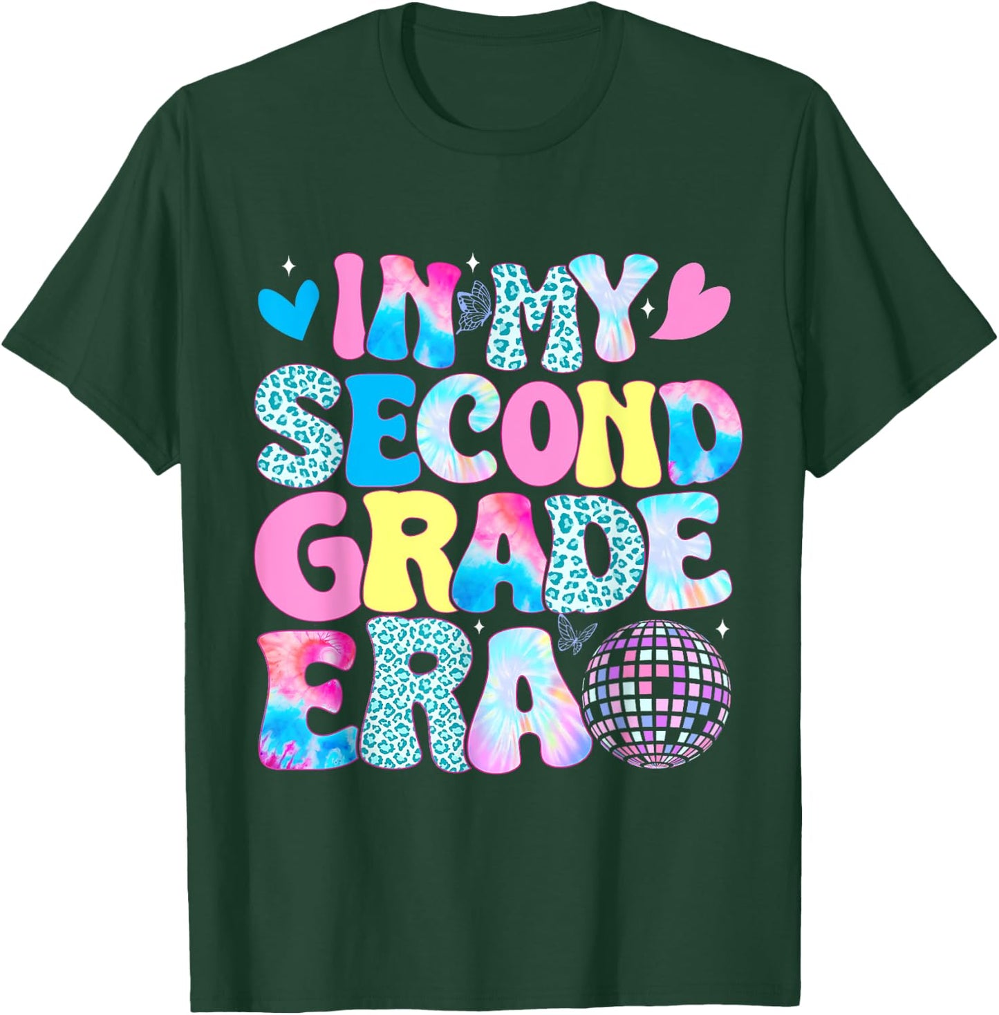 In My Second Grade Era 2nd Grade Girl Teacher Back to School T-Shirt - T-Shirt | Forest