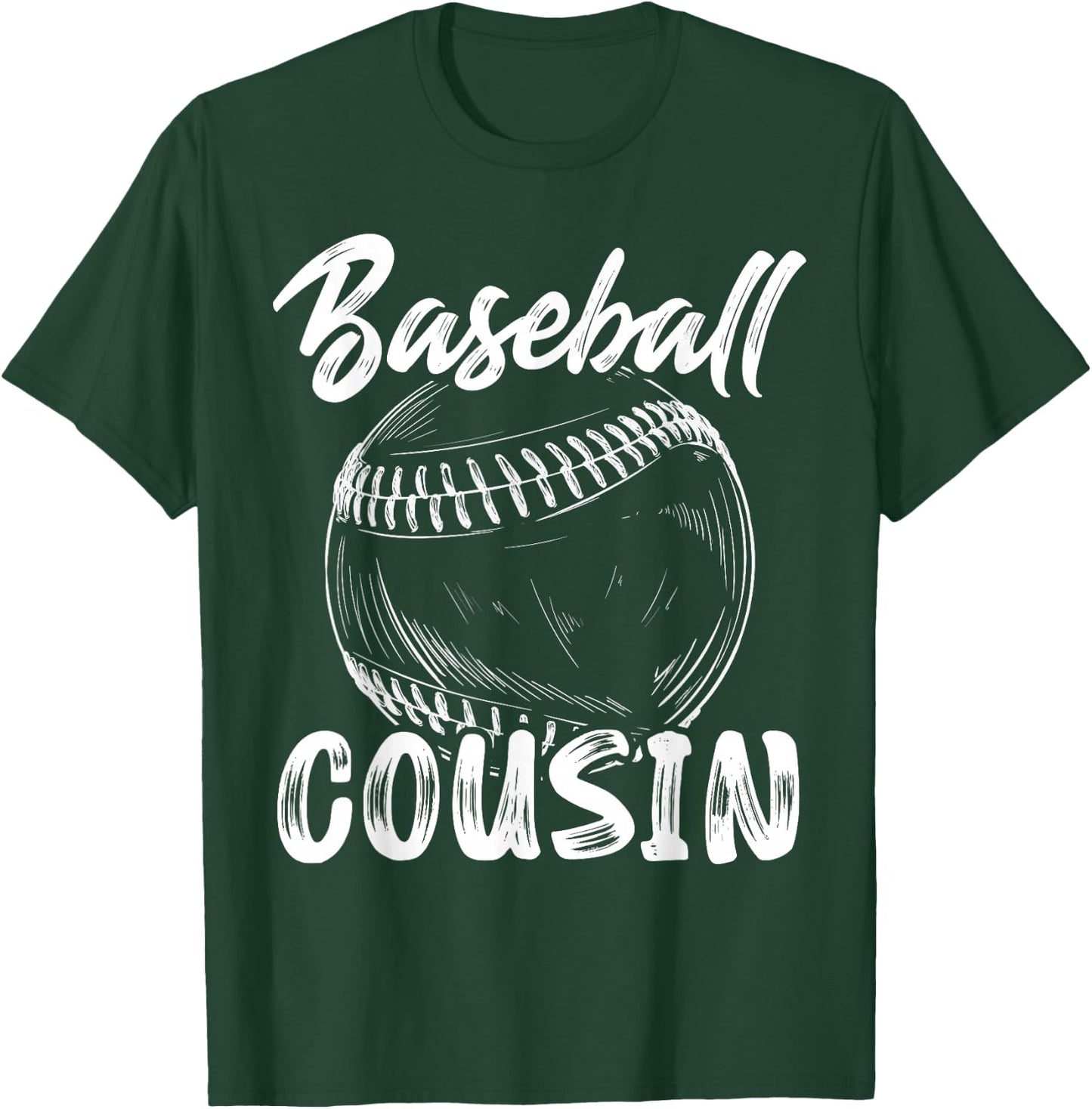 Baseball Cousin Men Family Matching Players Team T-Shirt - T-Shirt | Forest