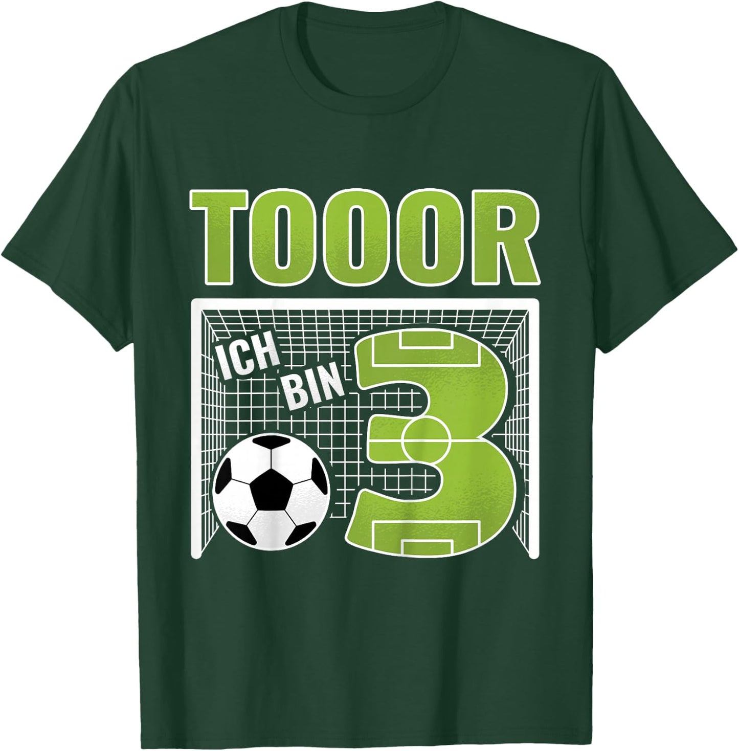 Children's with German Text "Ich bin 3 Jahre Geburtstag" (Ich bin 3 Years) Birth, black T-Shirt - T-Shirt | Forest