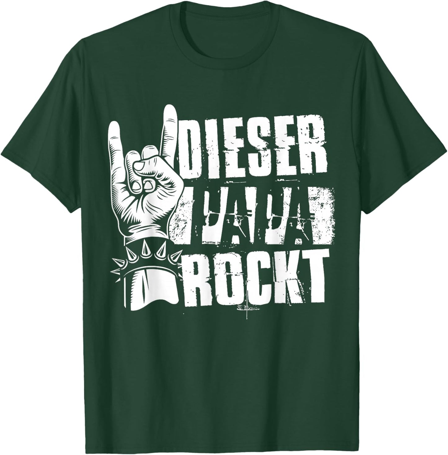 Dieser Papa Rockt Heavy Metal Rocker Rock & Roll Papa T-Shirt - T-Shirt | Forest