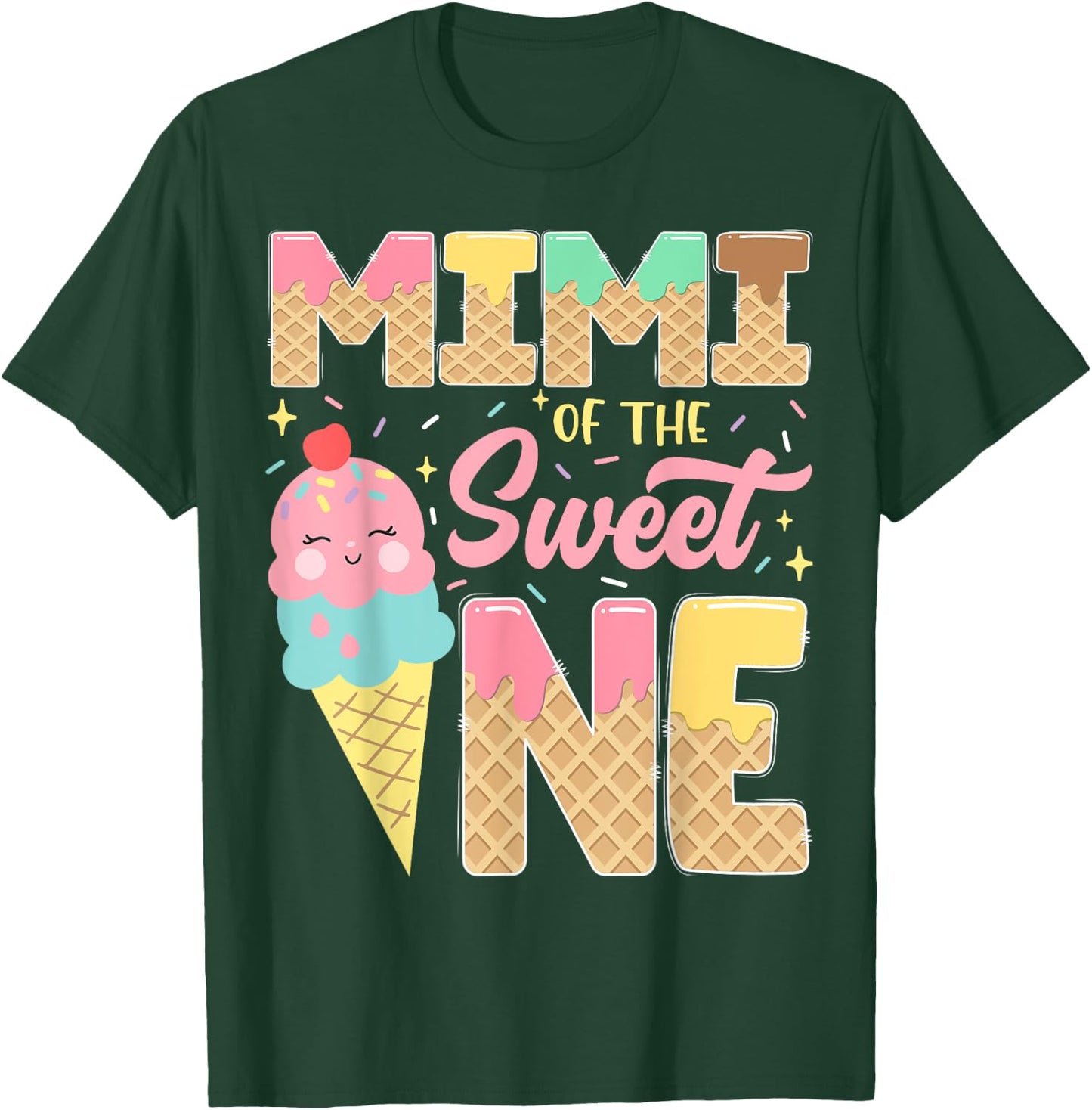 Mimi Of The Sweet One 1St Birthday Ice Cream Lover T-Shirt - T-Shirt | Forest