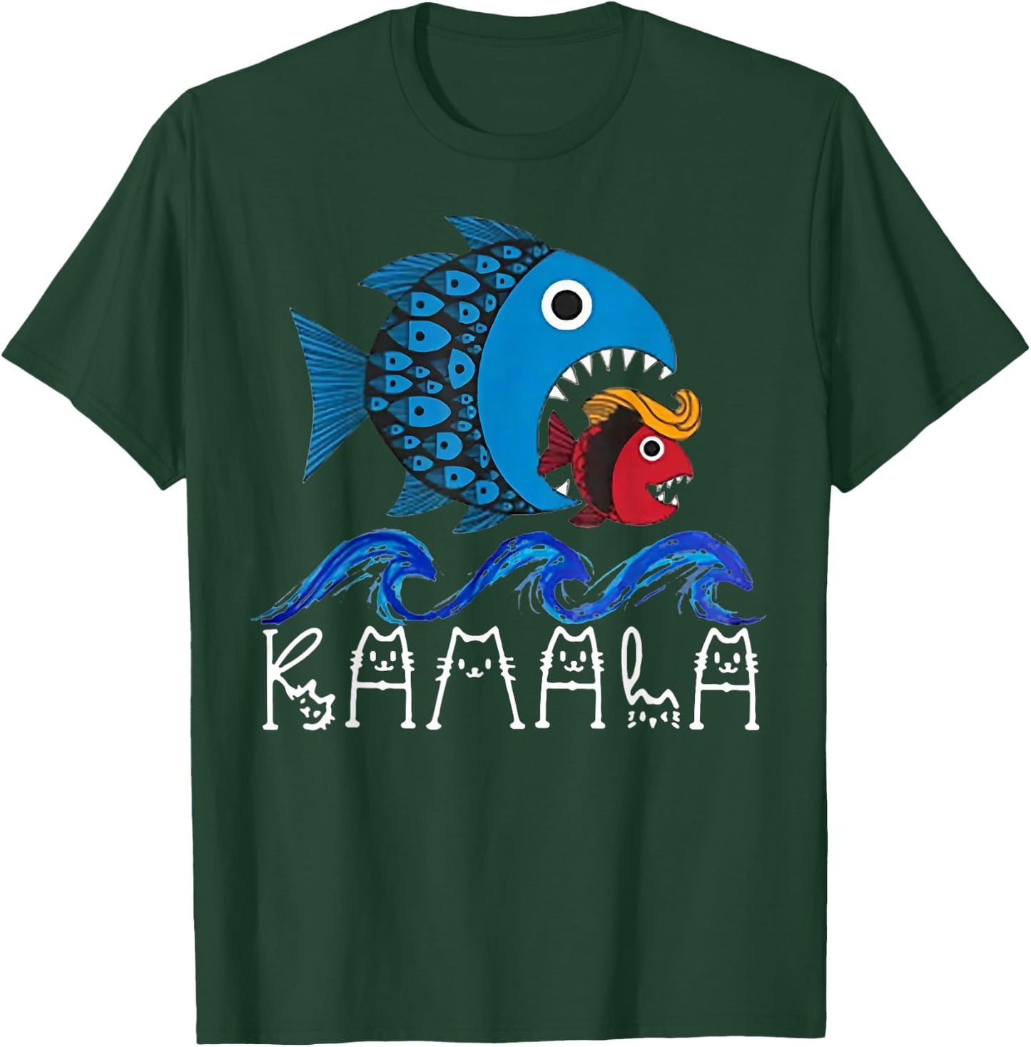 Kamala Fish Eat Fish T-Shirt - T-Shirt | Forest