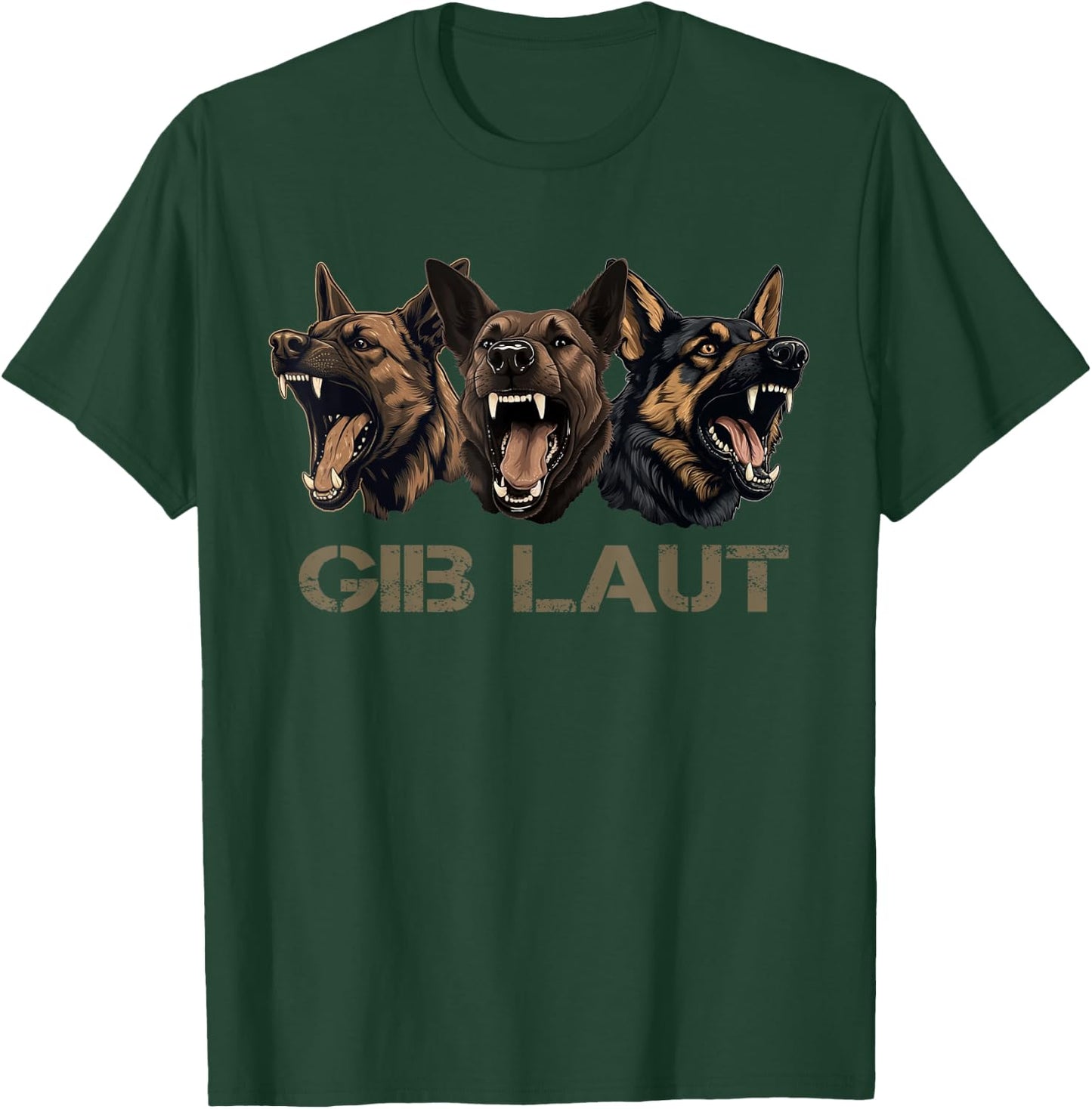 Gib Laut Working Dog Malinois German Shepherd Dog Bite Bark T-Shirt - T-Shirt | Forest