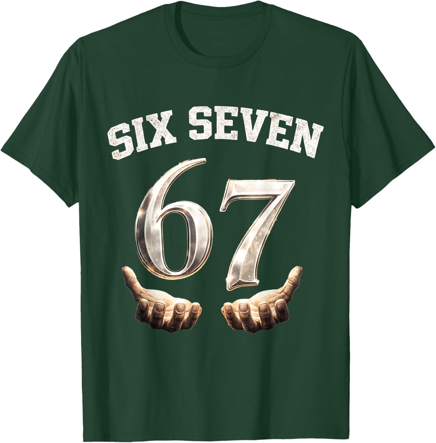 Six Seven 67 Meme Lustiges Zahlen Design Für Kinder Teenager T-Shirt - T-Shirt | Forest
