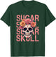Mexican Skull Sugar Skull Dia de los Muertos , Black, Female X-Small T-Shirt - T-Shirt | Forest