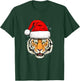 Christmas Shirt Santa Tiger Xmas Holiday Animal Tiger Lover T-Shirt - T-Shirt | Forest