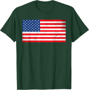 USA Patriotic American Flag , Women, Kids, Boys and Girls T-Shirt - T-Shirt | Forest