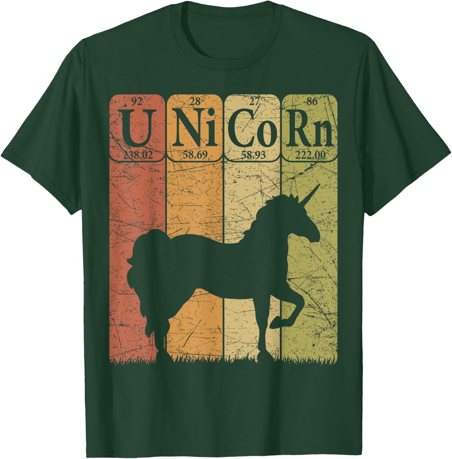 Unicorn Periodic Table Elements Unicorn Lover Nerdy T-Shirt - T-Shirt | Forest