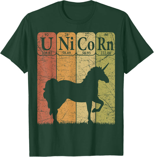 Unicorn Periodic Table Elements Unicorn Lover Nerdy T-Shirt - T-Shirt | Forest