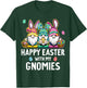 Happy Easter With My Gnomies Girls Kids Women Easter Gnome T-Shirt - T-Shirt | Forest
