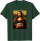 Cool Sarcastic Mona Lisa Carrying Her Cat Graphic Designs T-Shirt - T-Shirt | Forest