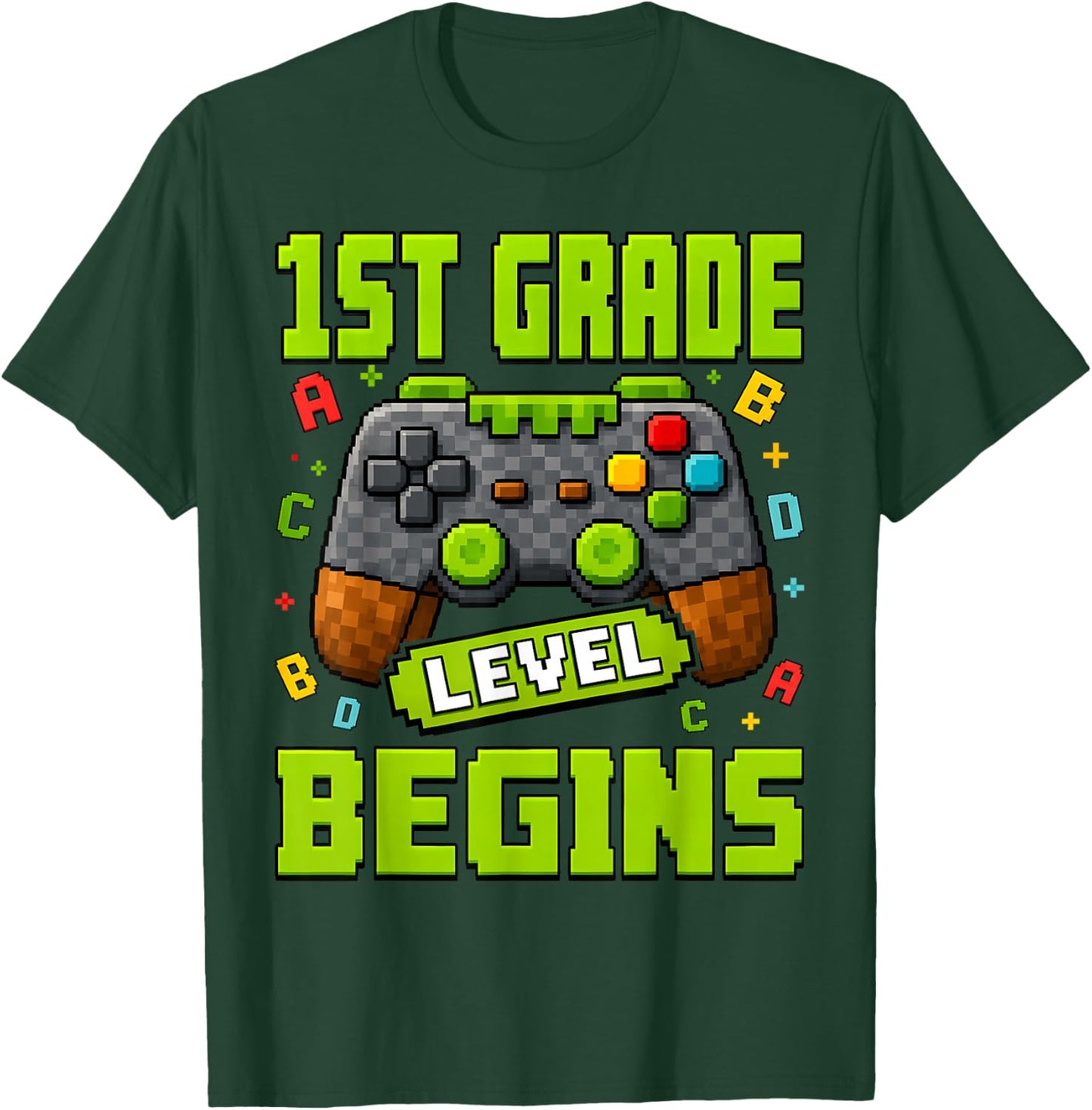 Gamer 1st Garde Back to School First Day of First Grade Boys T-Shirt - T-Shirt | Forest
