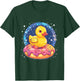 Rubber Duck Donut Watercolor Rubber Duckling Duck Lover T-Shirt - T-Shirt | Forest