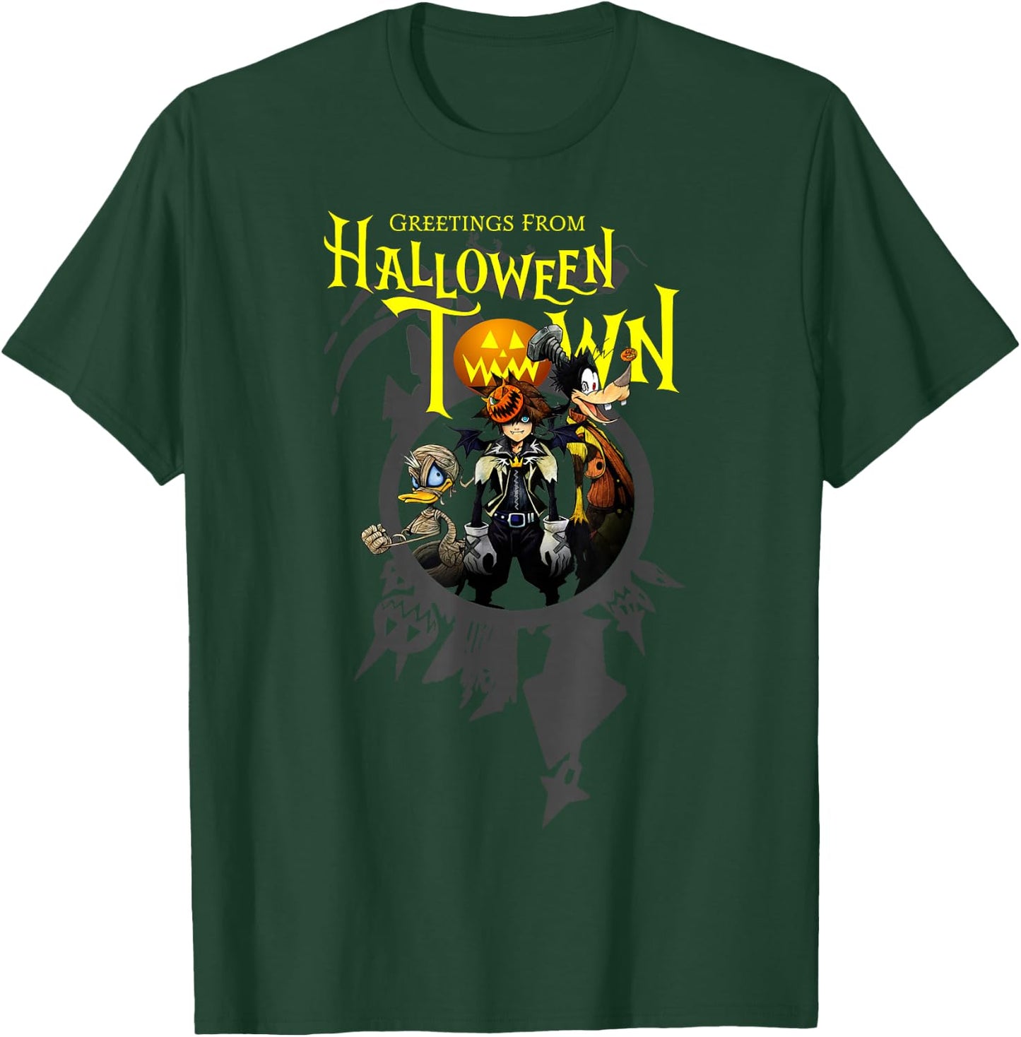 Disney Kingdom Hearts Greetings from Halloween Town T-Shirt - T-Shirt | Forest