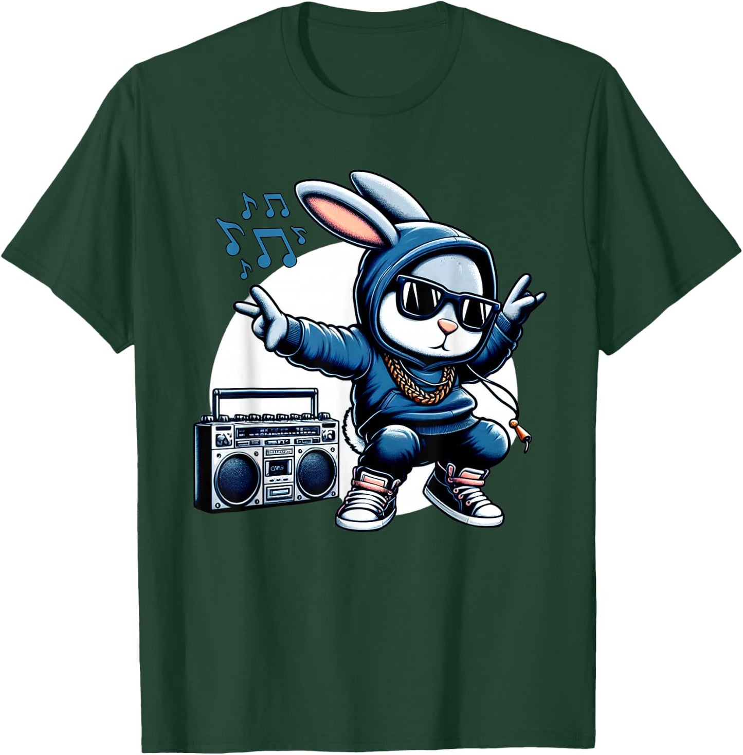 Thug Bunny Gangster Rabbit Break Dancing 80's Dance Rabbit T-Shirt - T-Shirt | Forest
