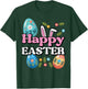 Happy Easter Bunny Ears Eggs Flowers Spring Women Kids Men T-Shirt - T-Shirt | Forest