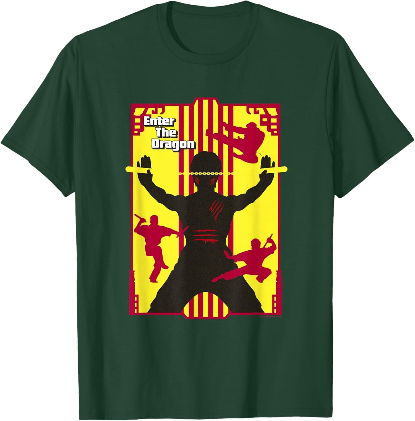 WB100 Enter the Dragon Bruce Lee Vintage Martial Artist T-Shirt - T-Shirt | Forest