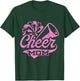 Cheerleader Black Pink Pom Pom Cheer Mom Biggest Fan T-Shirt - T-Shirt | Forest