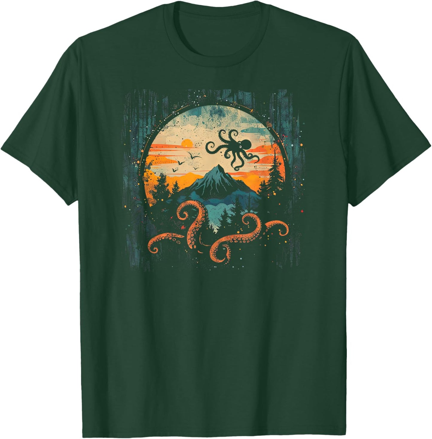 Octopus Shirt / Rhythmic T-Shirt - T-Shirt | Forest