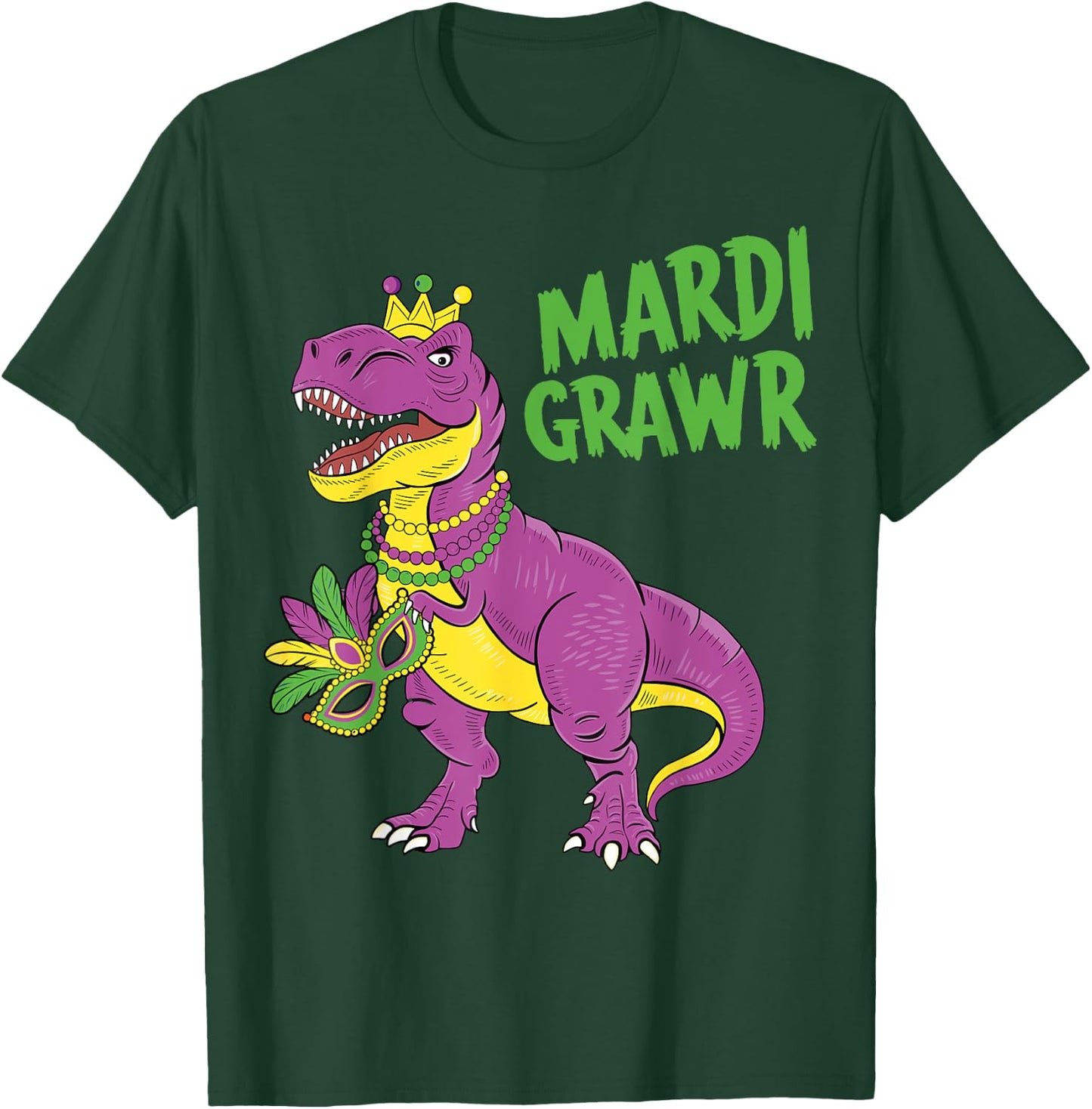 Mardi gras dinosaur t-rex mardi grawr for kids toddler T-Shirt - T-Shirt | Forest