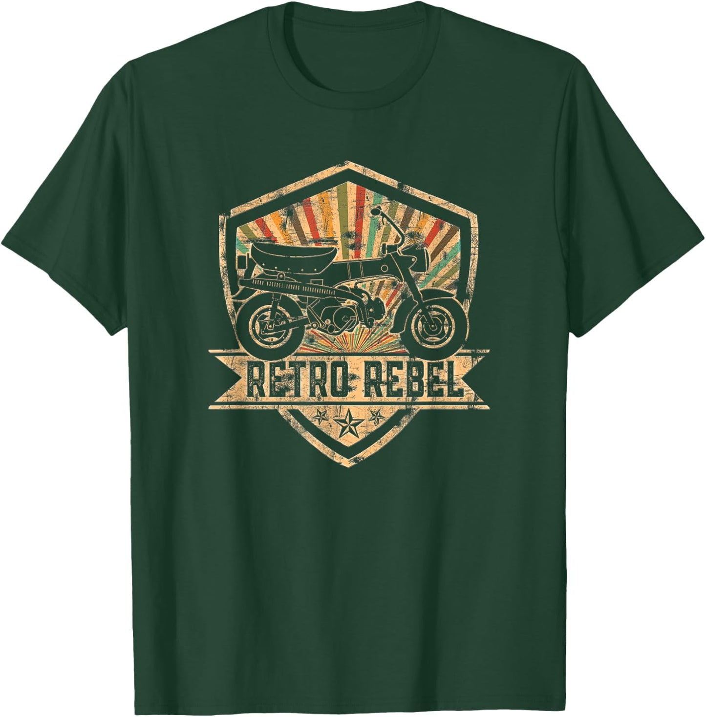 Dax Moped Retro Rebel Japanese Classic , Black, S T-Shirt - T-Shirt | Forest