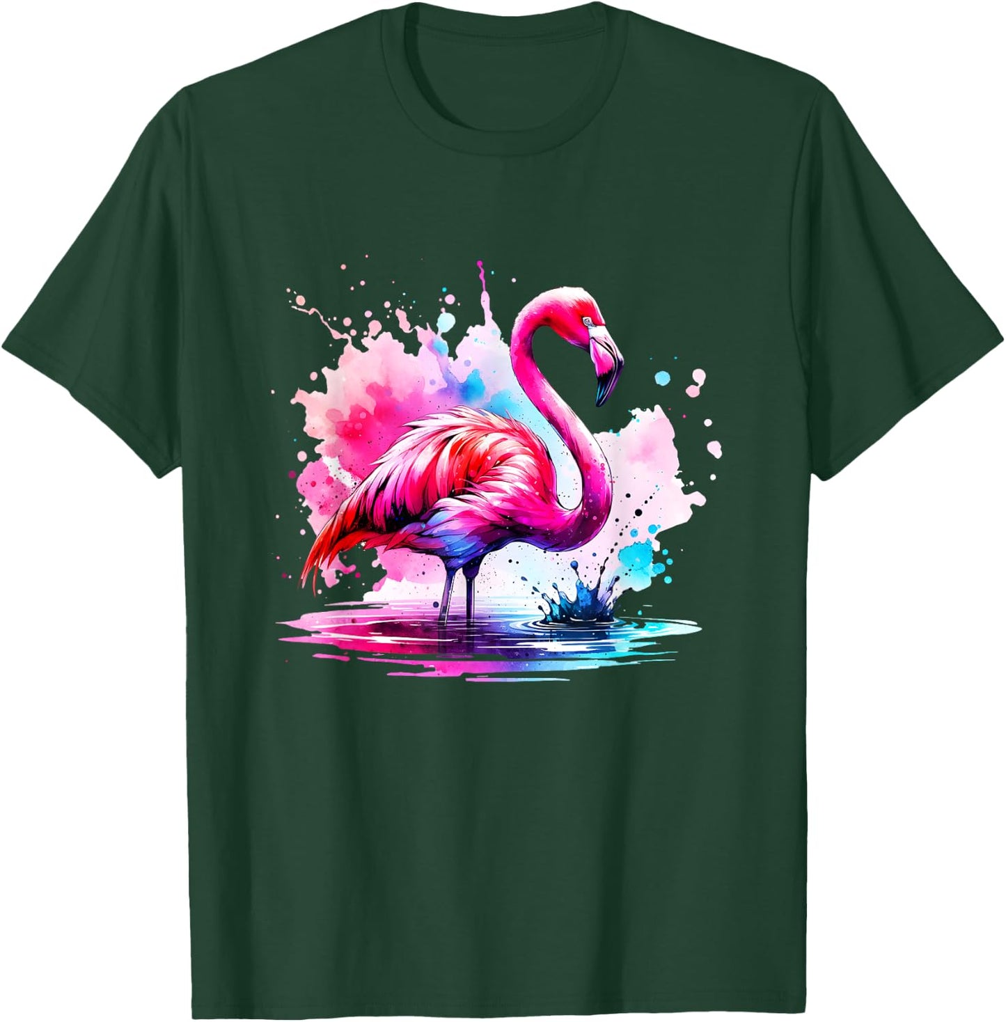 Flamingo Art – Tropical Flamingo Lover T-Shirt - T-Shirt | Forest
