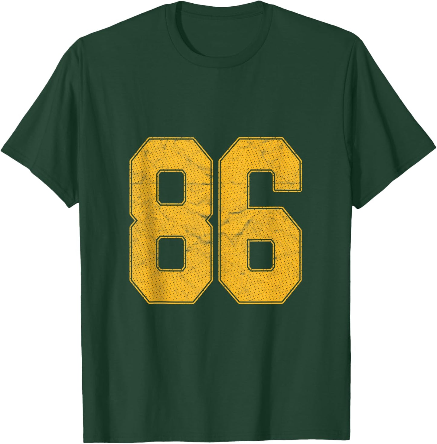 Number 86 Numbered Uniform Sports Team Jersey 86th Birthday T-Shirt - T-Shirt | Forest