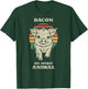 Funny Pig Bacon Lover Farmer Farm Animal Retro 70s T-Shirt - T-Shirt | Forest