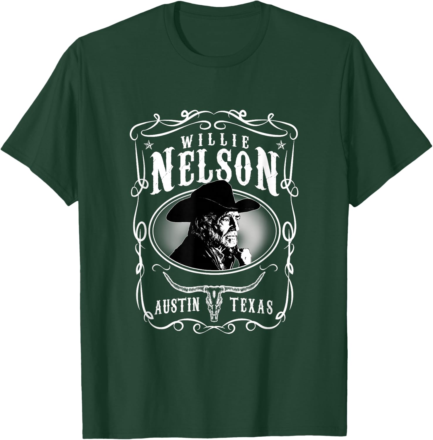 Willie Nelson Offizielles Austin , Herren, Schwarz, S, Kurzarm, Klassisch, Lizenziert und offiziell, Willie Nelson Fans, Musikliebhaber, Classic Fans, Erwachsene, Kinder T-Shirt - T-Shirt | Forest
