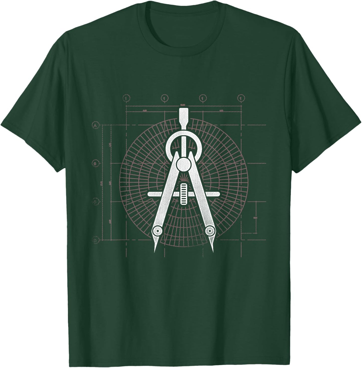 Retro Graphic Architect Architectural Student Draftsman T-Shirt - T-Shirt | Forest