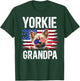 Yorkie Grandpa Of A Yorkshire Terrier Grandfather US Flag T-Shirt - T-Shirt | Forest