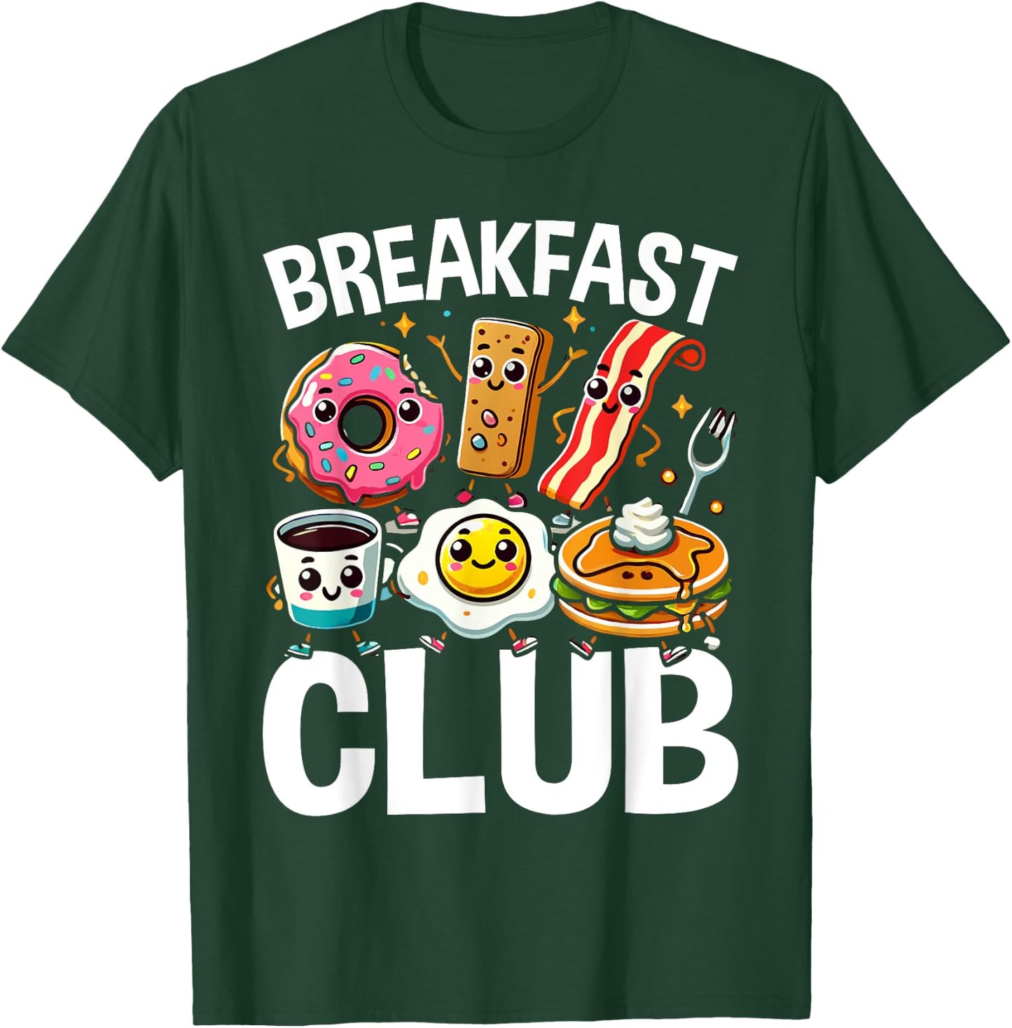 Breakfast Club Cute Kawaii Bfast Club Parody Funny Food Pun T-Shirt - T-Shirt | Forest