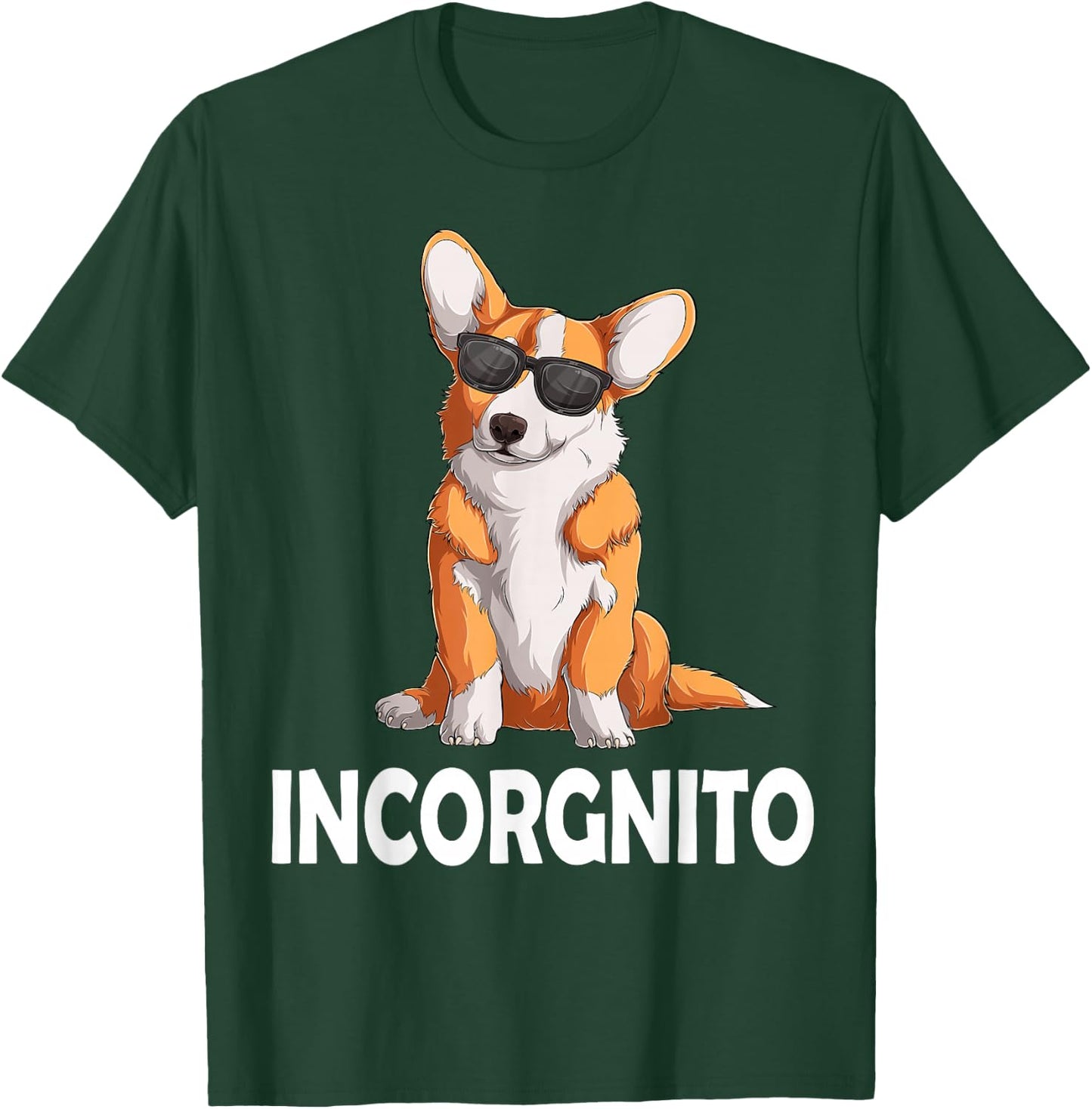 Lustiger walisischer Corgi mit Sonnenbrille für Hunderasse – Incorgnito T-Shirt - T-Shirt | Forest