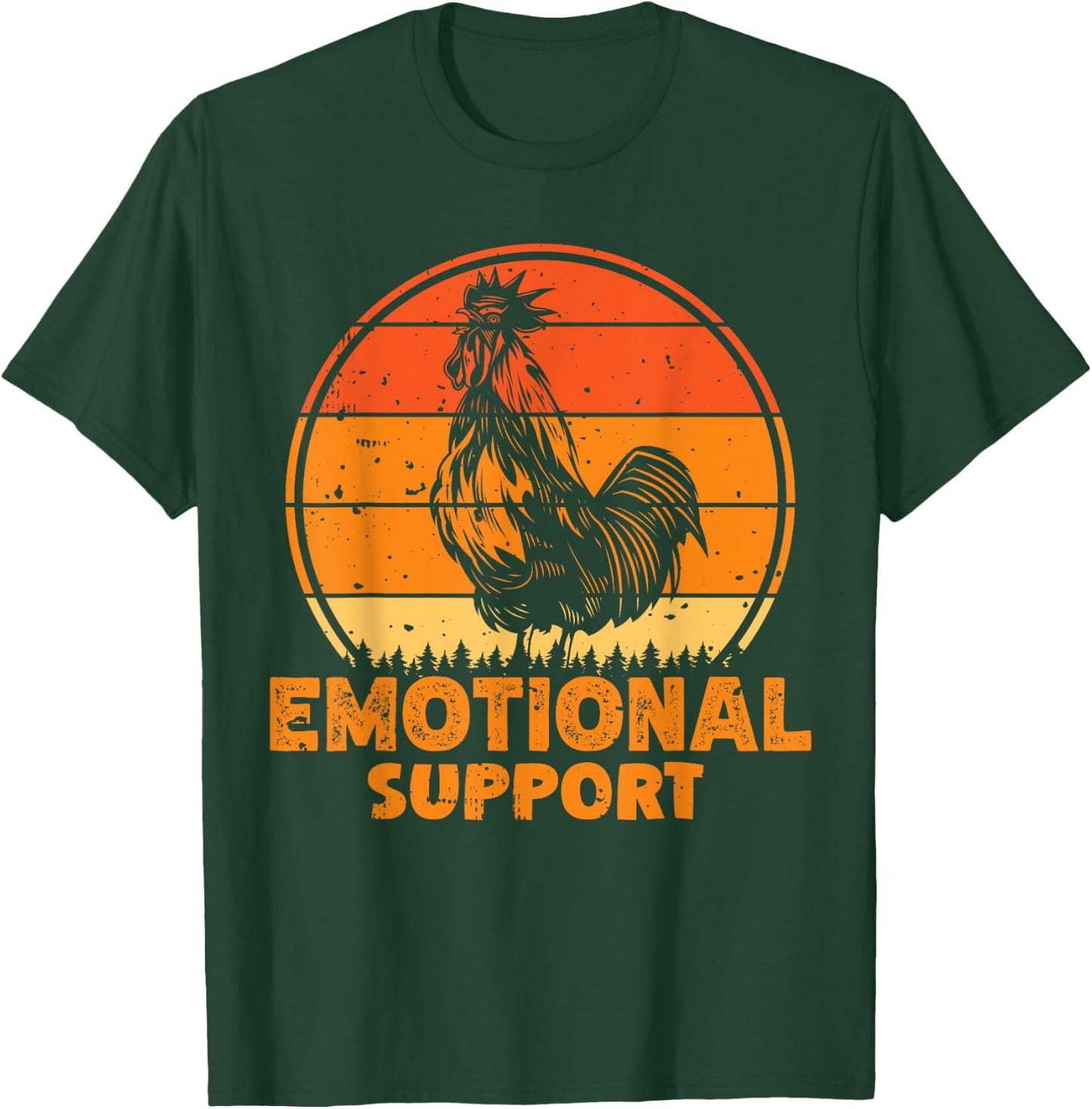 Chicken Emotional Support Cock T-Shirt - T-Shirt | Forest