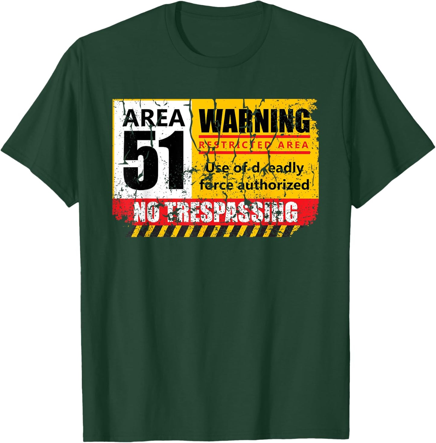 Area 51 No Trespassing UFO Shirt T-Shirt - T-Shirt | Forest