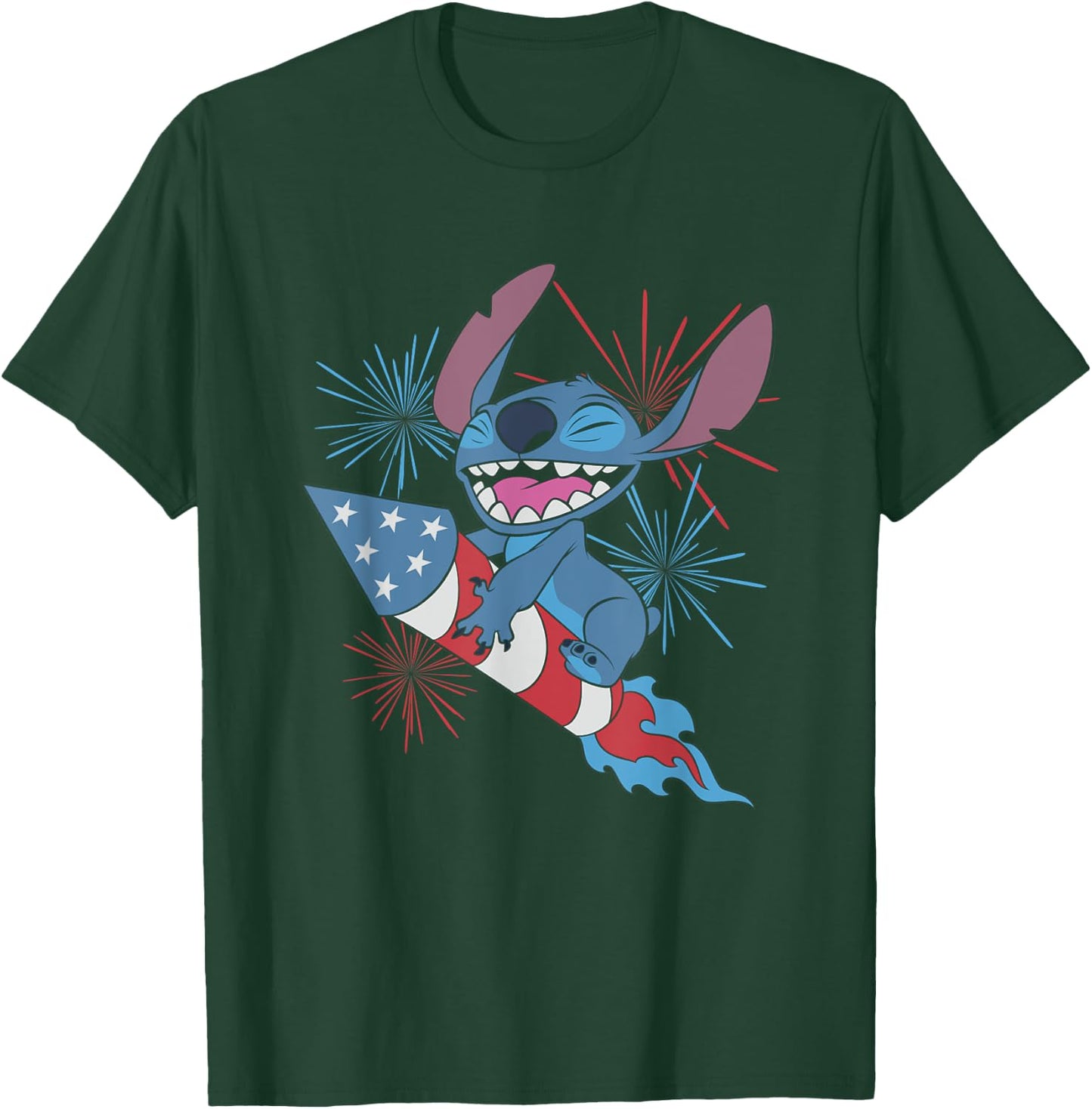 Disney Lilo & Stitch 4th Of July Rocket Stitch T-Shirt - T-Shirt | Forest