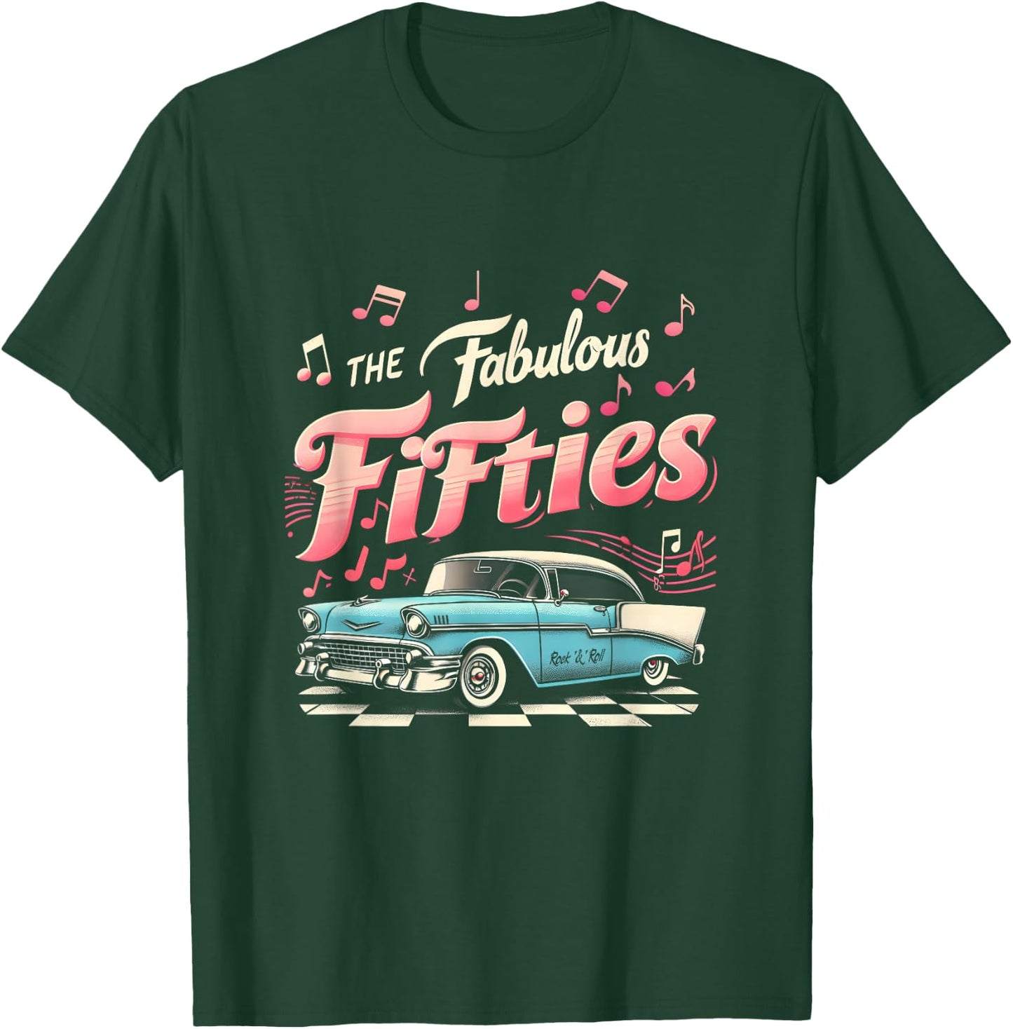 50s Rockabilly 1950s The Fabulous Fifties Rock and Roll , black T-Shirt - T-Shirt | Forest