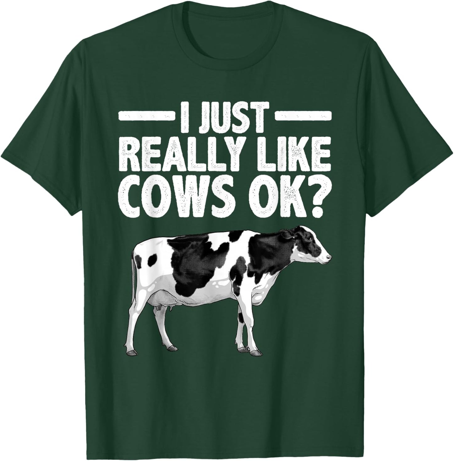 Best Cow Design Women Cattle Farming Dairy Cow Lover T-Shirt - T-Shirt | Forest