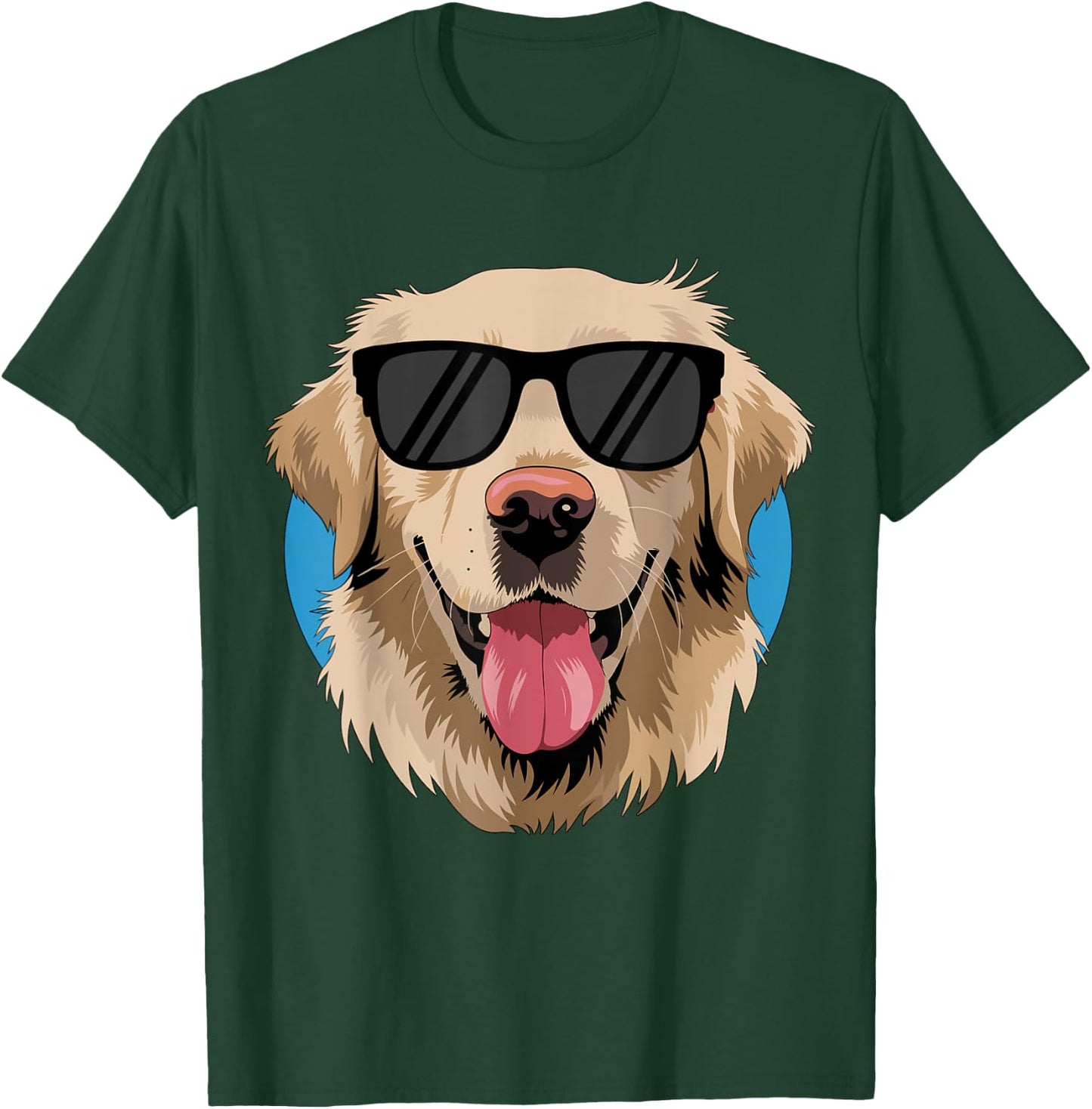 Golden Retriever with Sunglasses T-Shirt - T-Shirt | Forest