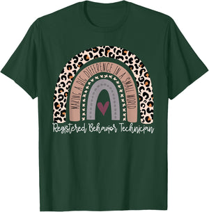Registered Behavior Technician RBT Behavioral ABA Therapist T-Shirt - T-Shirt | Forest