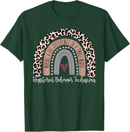 Registered Behavior Technician RBT Behavioral ABA Therapist T-Shirt - T-Shirt | Forest